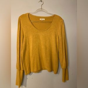 Madewell scoopneck puff sleeve top size L